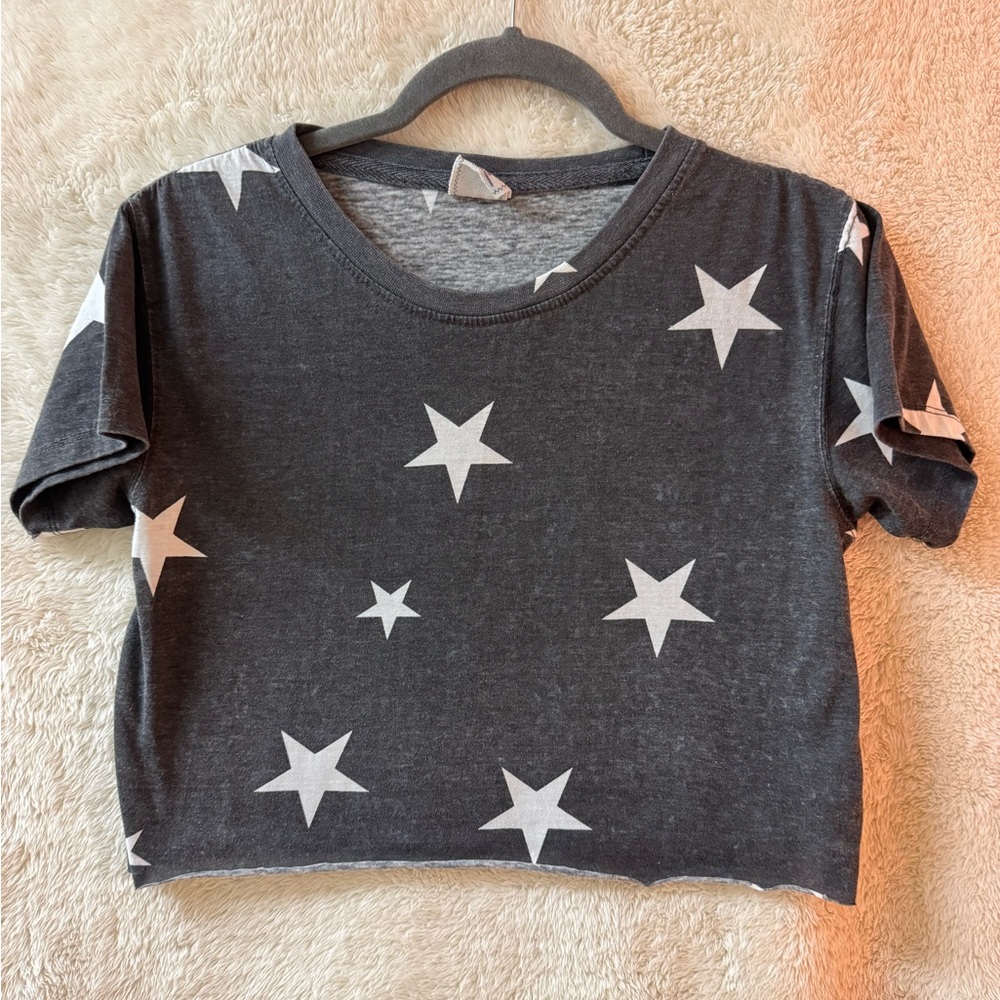 US Vintage Star Gray Crop Top EUC Size XS